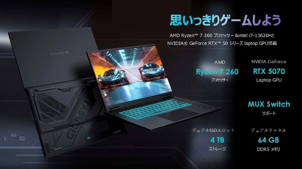 GIGABYTE GAMING A16̊Tv