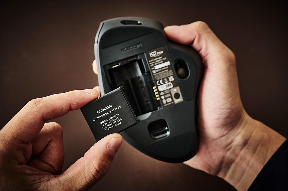 エレコム、同社製トラックボール「IST PRO」向け交換用バッテリー