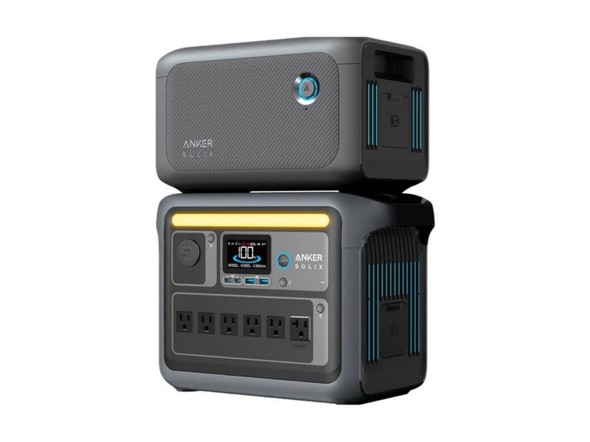 uAnker Solix C1000 Portable Power Station with Anker Solix BP1000 gobe[ (1056Wh)v