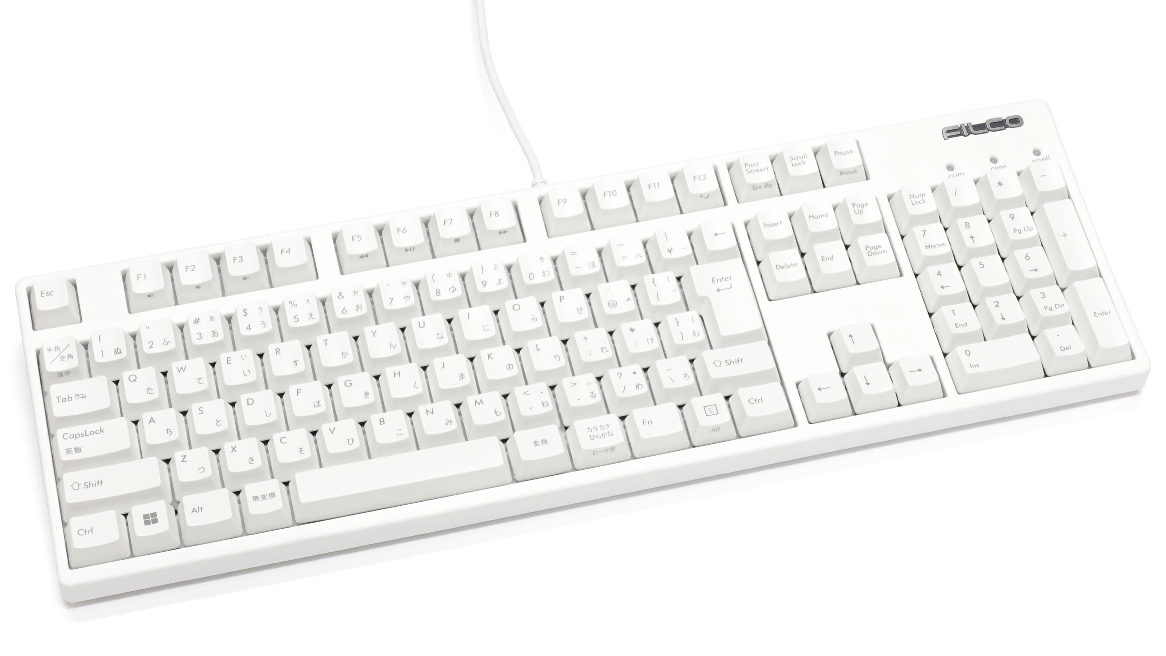 FILCO、白色メカニカルキーボード「Majestouch3 HAKUA」をリニューアル