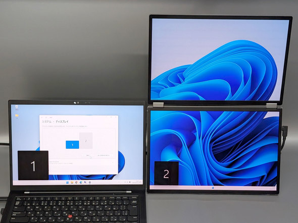 ASUS JAPAN 2画面ディスプレイ モバイルディスプレイ 14型 ZenScreen Duo OLED MQ149CD