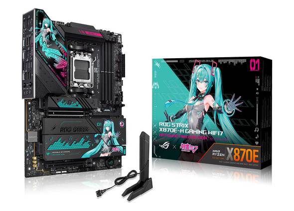 AMDn}U[{[huROG STRIX X870E-H GAMING WIFI7 HATSUNE MIKU EDITIONv̐i摜Bi9~ゾ