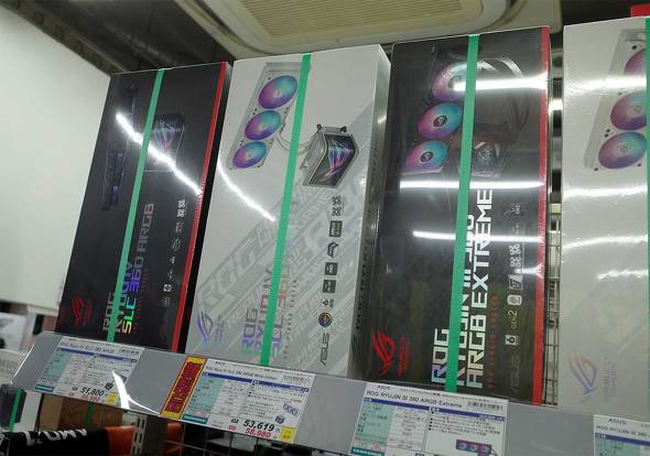 TSUKUMO eX.�ɓ��ׂ����uROG Ryuo IV SLC 360 ARGB White Edition�v