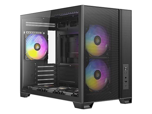 Antec、電源を前面に配置した独自レイアウトを採用するミドルタワーPC