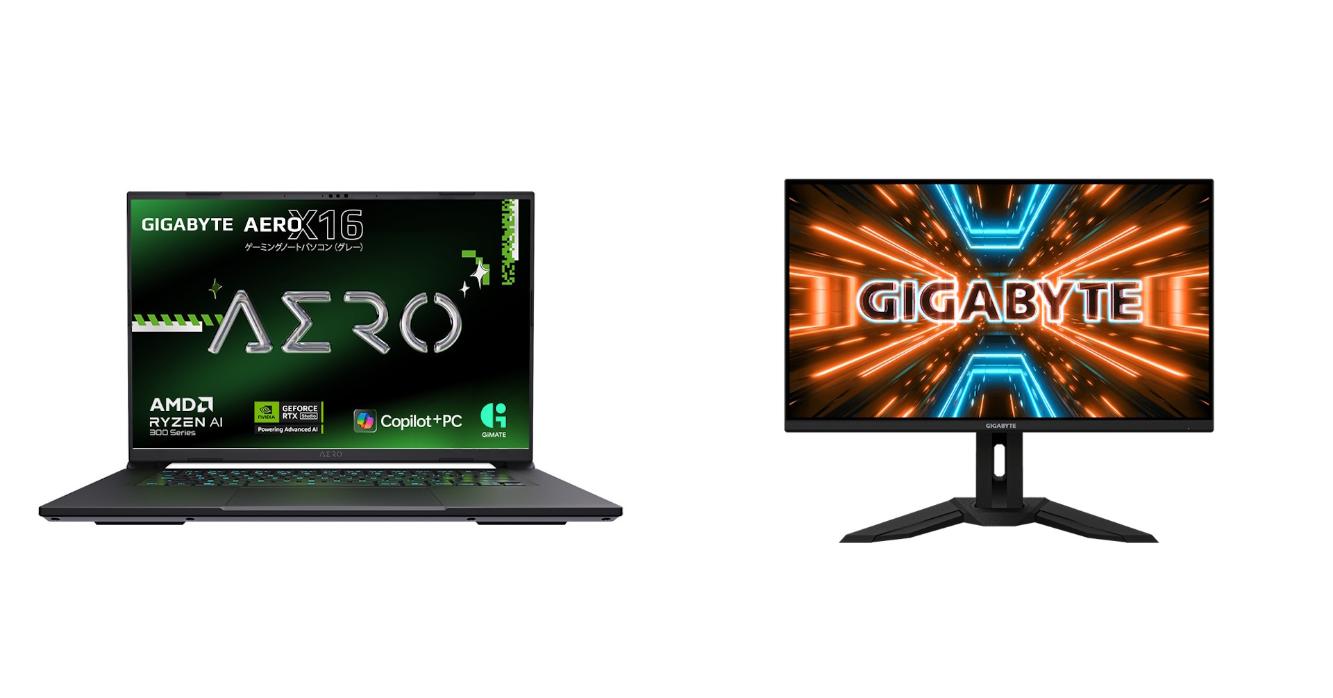 GIGABYTE（ギガバイト）のプレミアムノートPCとゲーミングディスプレイ