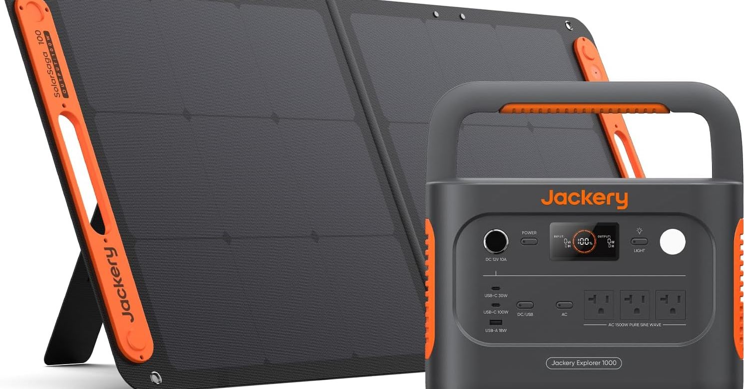 100Wソーラーと大容量ポータブル電源のセット「Jackery Solar