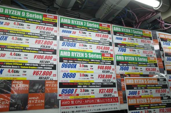 TSUKUMO eX.のRyzen価格表