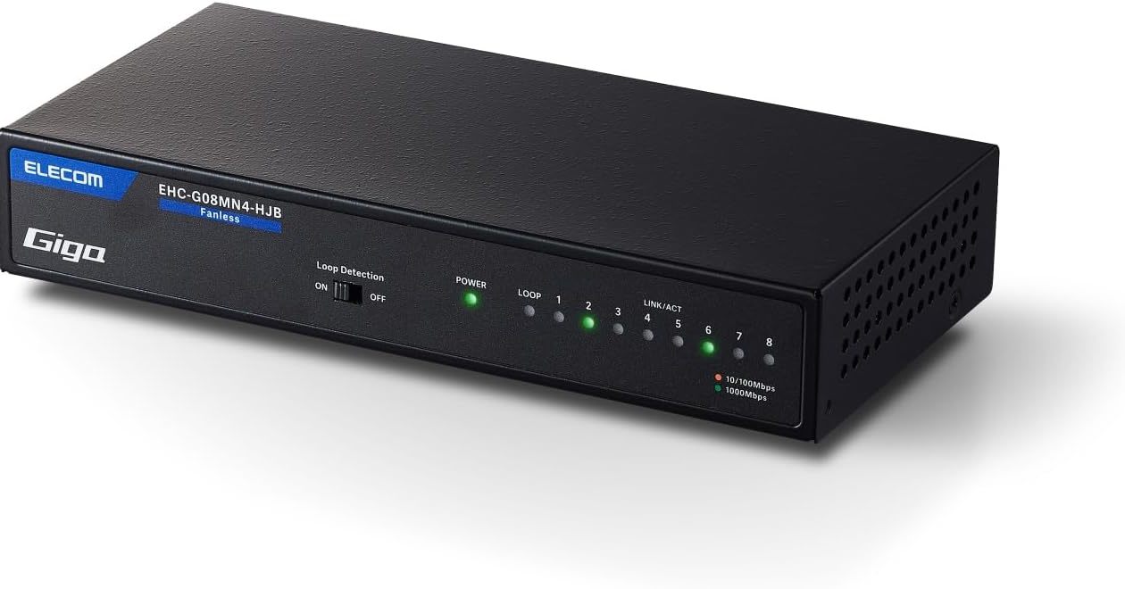 電源内蔵で配線がスッキリする「エレコム スイッチングハブ EHC