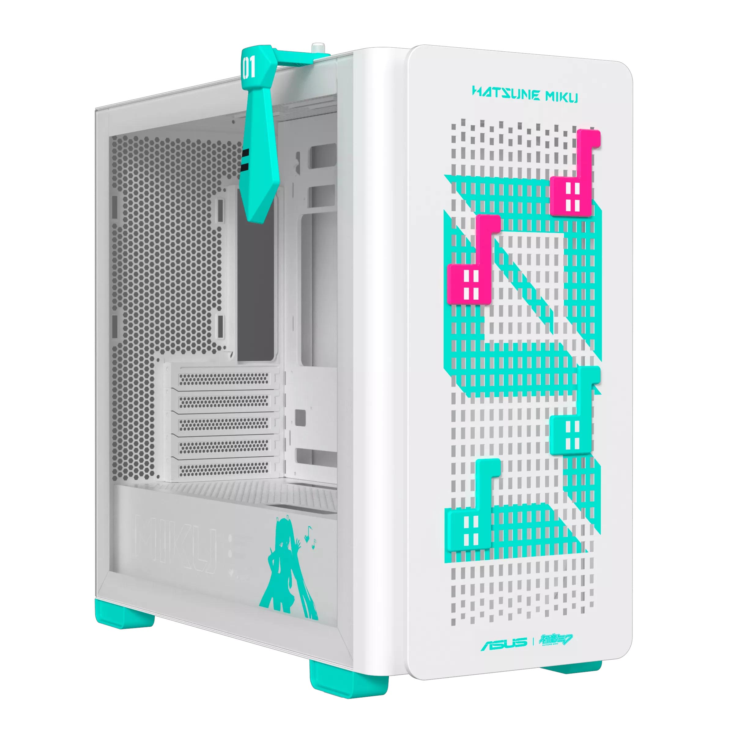 ASUSが「初音ミク」コラボデザインのmicroATX対応PCケースを発売（要約