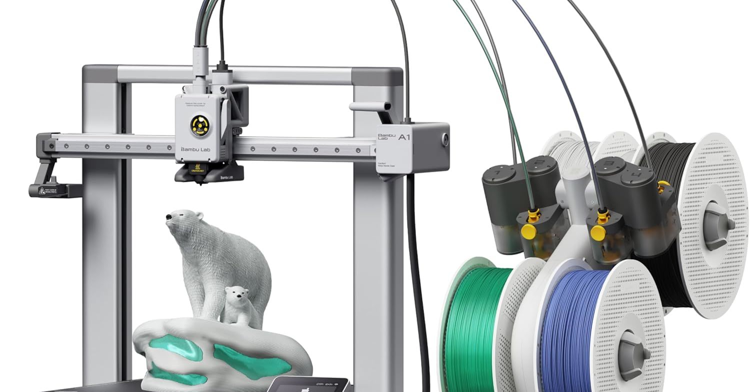 4色のフィラメントを使い分けられる3Dプリンター「Bambu Lab A1 Combo