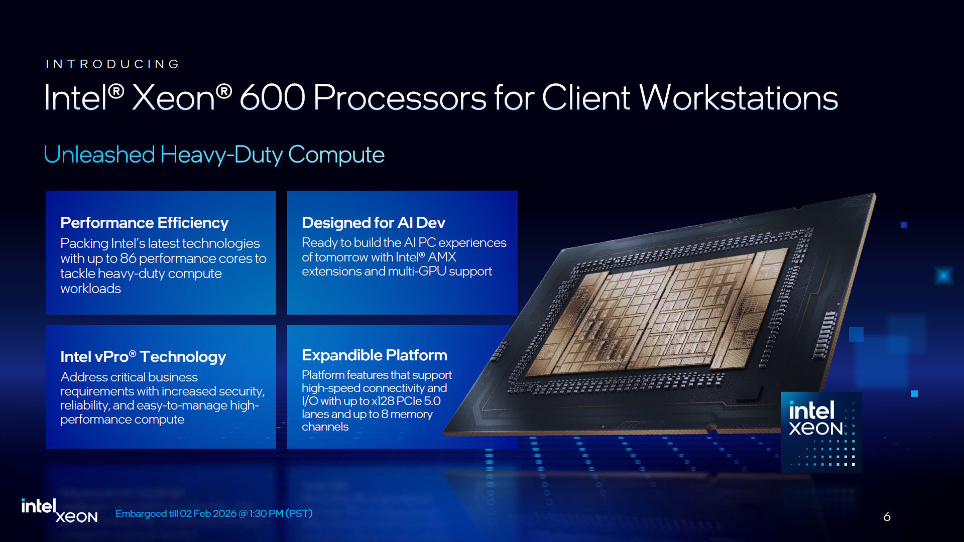 デスクトップワークステーション向け「Xeon 600プロセッサ」登場 全てP