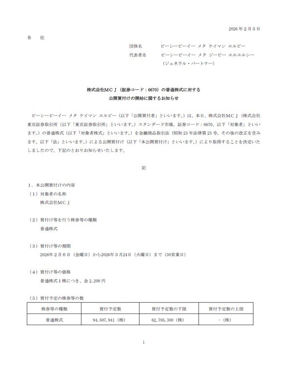 BCPE Meta Cayman�ɂ�鍐�m