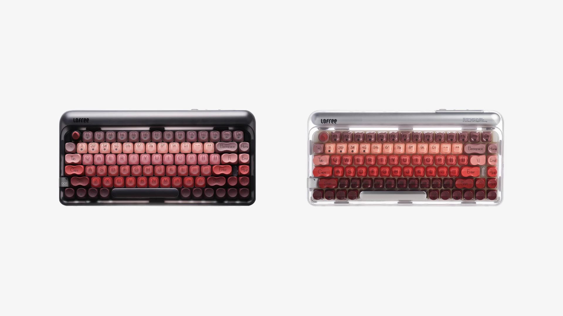 Lofree、タイプライター風キーボード「Lofree DOT」に新色“Lipstick”を