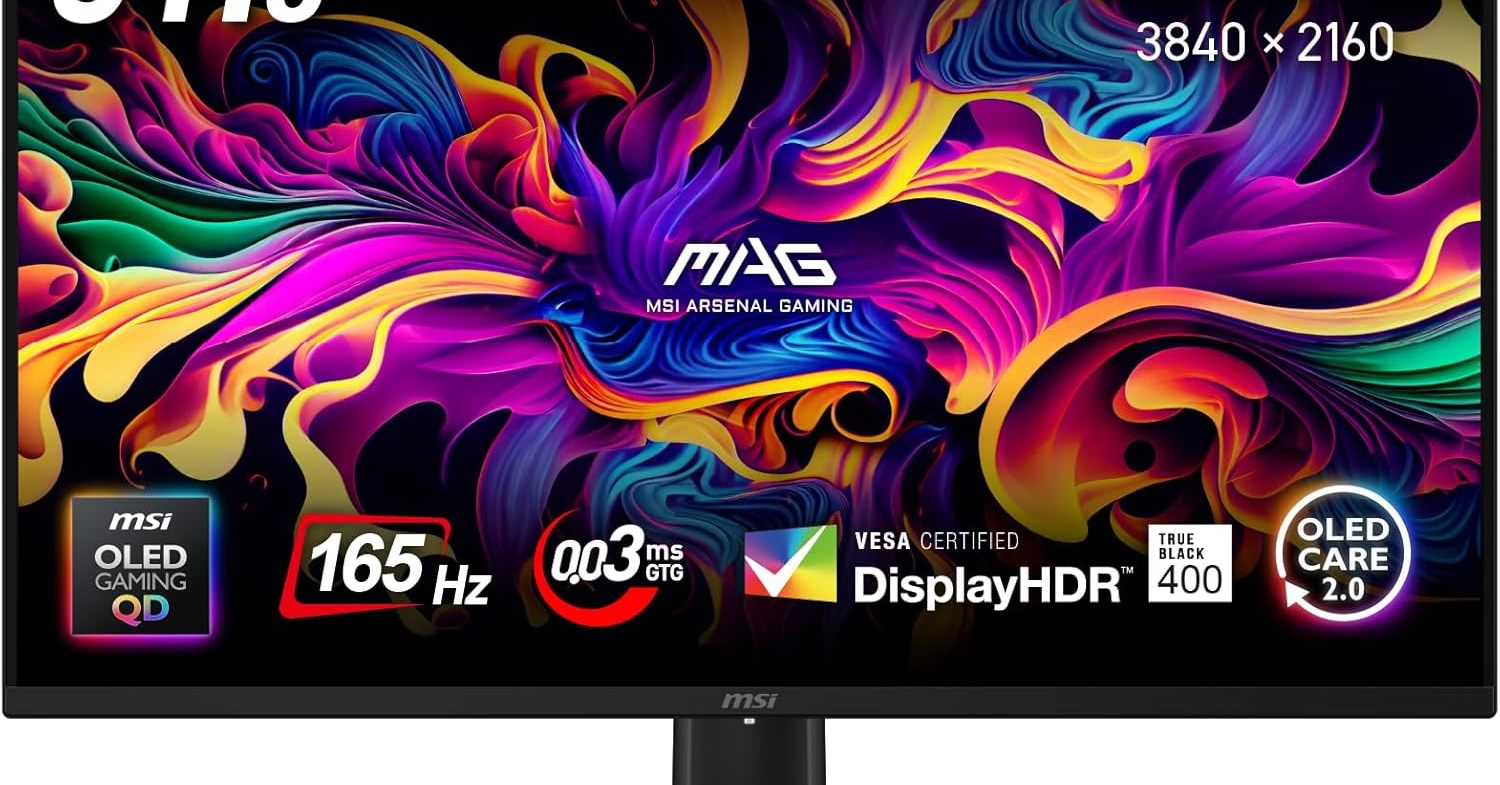 量子ドット有機EL採用の4Kゲーミングディスプレイ「MSI MAG 322UP QD