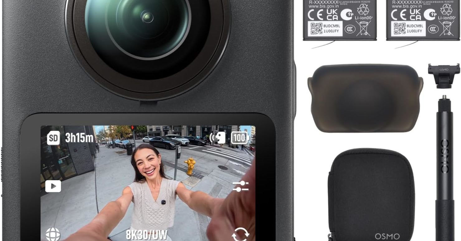 8Kで録画できる360度アクションカメラ「Osmo 360 エッセンシャルコンボ 