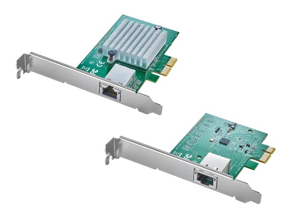 �f�X�N�g�b�vPC����PCI Express�ڑ��Ή��L��LAN�J�[�h�uR-ETXG-PCIER�v�ƁuR-ETQG-PCIER�v