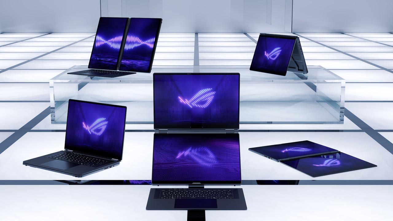 【2台セット】 ASUS フラットディスプレイ 本体 ASUS、16型ディスプレイ2面を搭載したハイエンドゲーミングノート「ROG