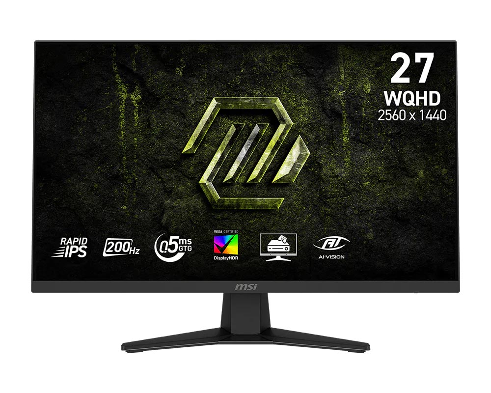 MSI、200Hz駆動をサポートした27型WQHDゲーミング液晶ディスプレイ