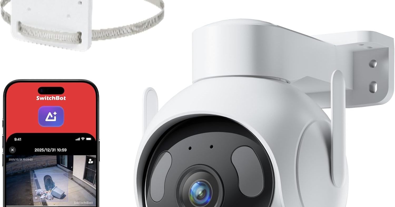[ITmedia PC USER] 夜間もフルカラーで鮮明に記録できる「SwitchBot 屋外パンチルトカメラ 5MP」が15％オフの7674円に