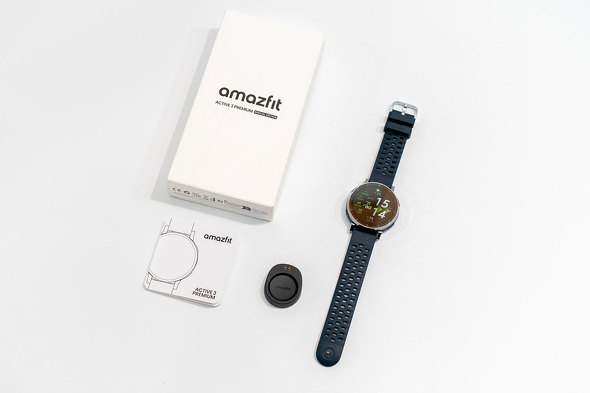 Amazfit Active 3 Premium �X�}�[�g�E�H�b�` �����j���O �~�h�� �����i�[ ���[�g