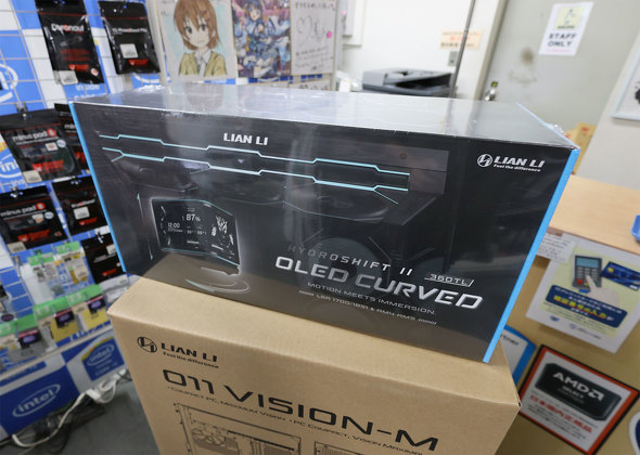 �I���I�X�y�b�N�ɓ��ׂ����uHydroShift II OLED Curved 360TL�v�̃u���b�N���f��