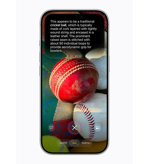 iPhone�̃J�����ɐV���ɁuSiri�v���[�h���ǉ��B����܂ł�Visual Intelligence�@�\�̐i���ł�