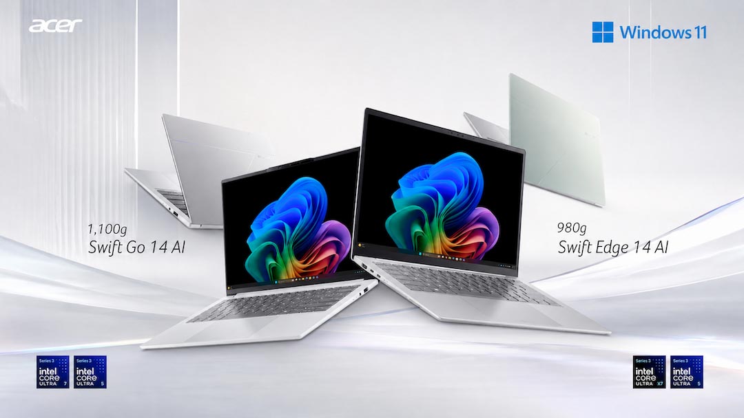 エイサー、Core Ultra シリーズ3を搭載した軽量14型ノート計4機種を
