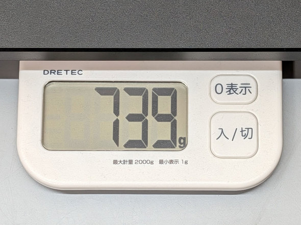 �d�ʂ͎�����739g������