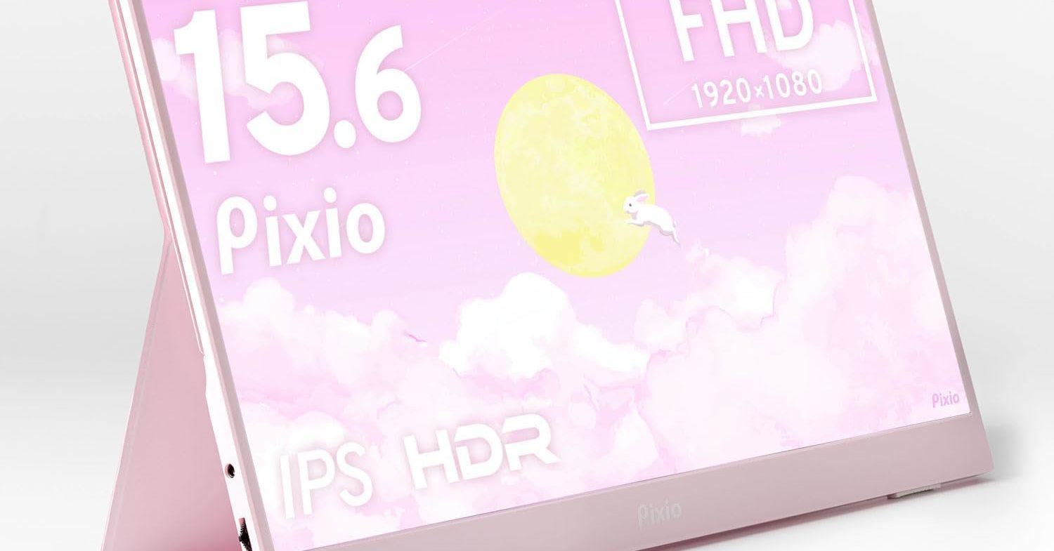 パステルカラーがかわいい15.6型モバイルディスプレイ「Pixio
