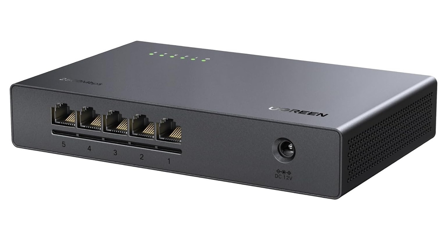 UGREEN 2.5GbpsスイッチングハブがAmazonタイムセールで35%オフ、4927円に