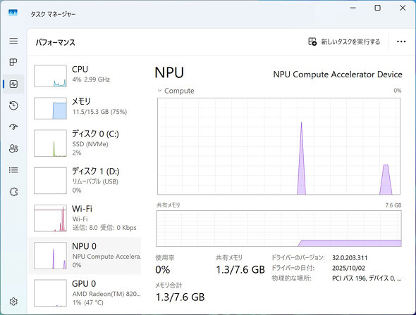 CPU�ɍő�50TOPS��NPU�𓝍�