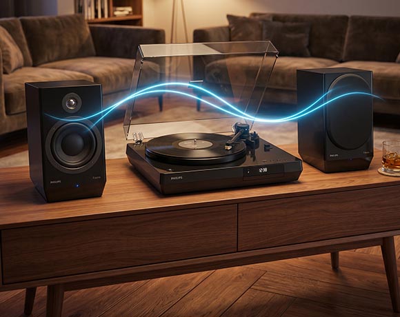 Philips、アナログレコードとCD再生対応のBluetoothプレーヤー「Fidelio FT1」