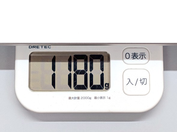 �d�ʂ͎�����1180g