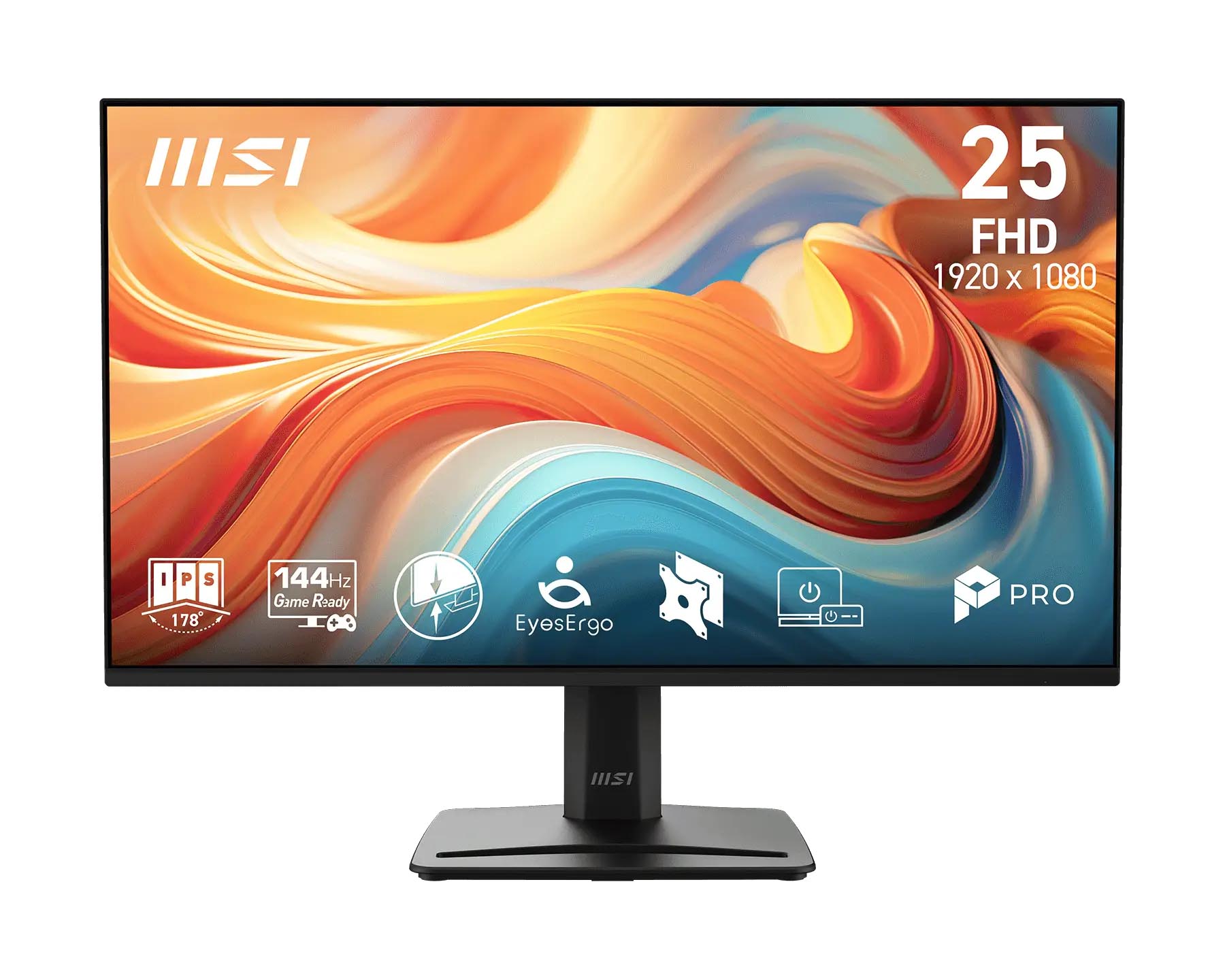 MSI、144Hz駆動対応のビジネス向け24.5型フルHD液晶ディスプレイ「PRO MP251 E14A」を発表