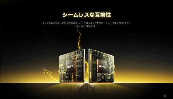�uIntel XMP 3.0�v����сuAMD EXPO�v�̗��K�i�ɑΉ�����