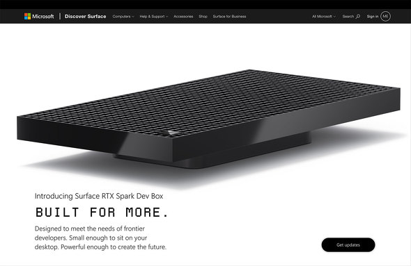 Surface RTX Spark Dev Box�̏Љ�y�[�W