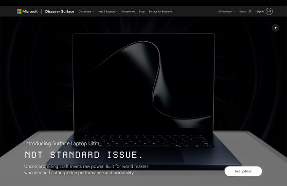 Surface Laptop Ultra�̏Љ�y�[�W