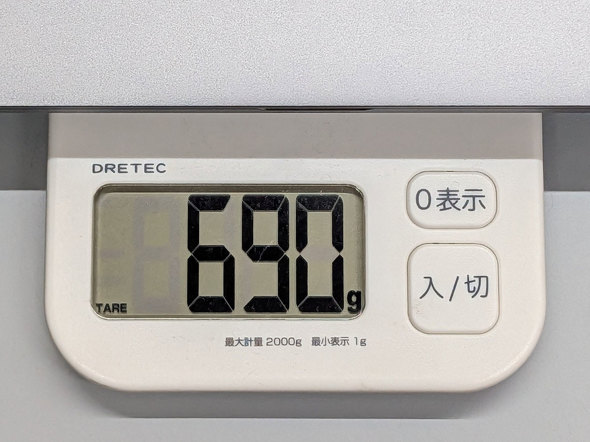 �d�ʂ͎�����690g
