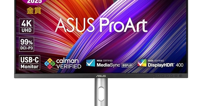 クリエイティブ作業にも適した27型4Kディスプレイ「ASUS ProArt