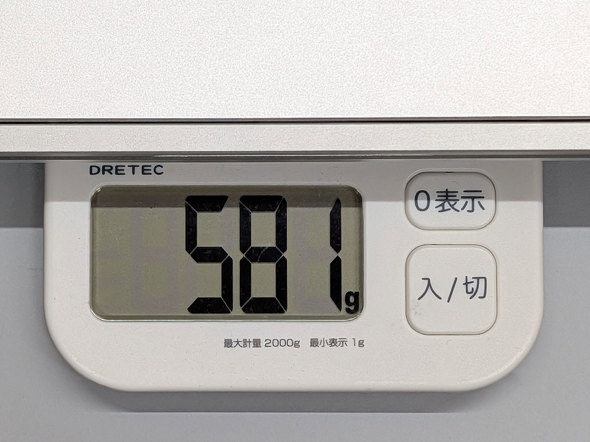 �d�ʂ͎�����581g