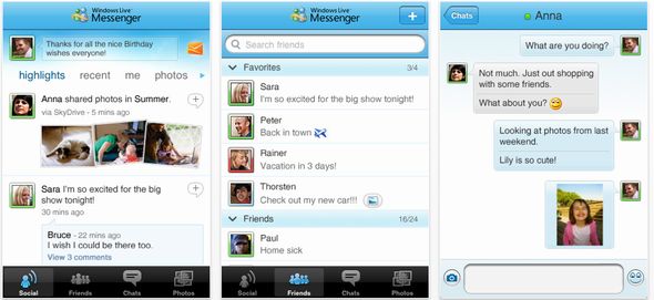 Windows Live Messenger for iPhone