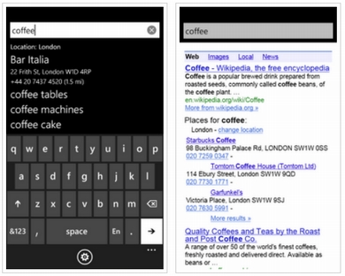 Google Search app for Windows Phone 7