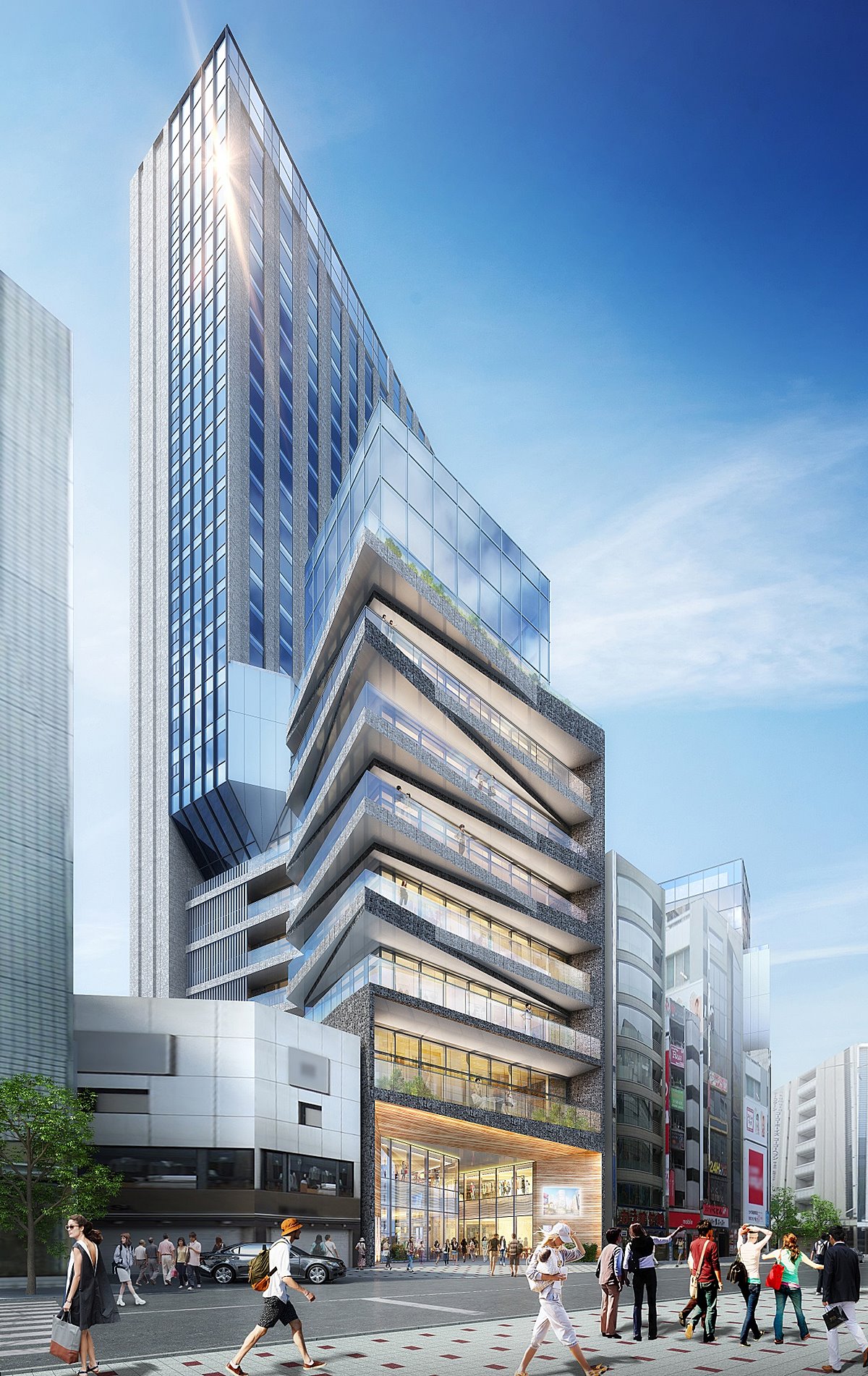 渋谷・道玄坂にドンキ初の28階建て超高層複合ビル、周辺環境の課題も解決 - BUILT