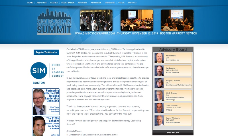 uSociety for Information Management Boston Technology Leadership Summitv̌WebTCgsNbNŊgt