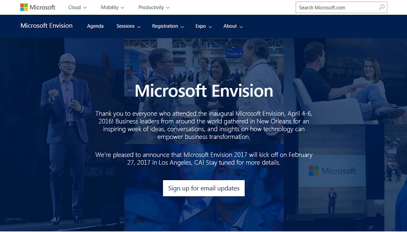 Microsoft Envision 2016̌Weby[WsNbNĊgt
