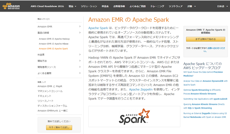 Amazon EMRœApache SparkioTFAmazon Web ServicesjsNbNŊgt